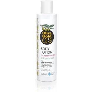 Olive Gold 0,2 Salvia e Camomilla Lozione idratante per il corpo con acido ialuronico per pelli sensibili 200ml