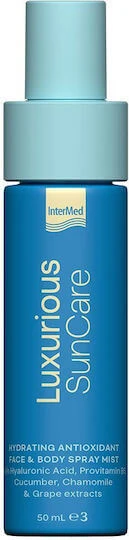 InterMed Luxe Suncare Antioxidant Hydraterende After Beach Lotion voor gezicht en lichaam met kamille en thermaal bronwater Spray 50ml