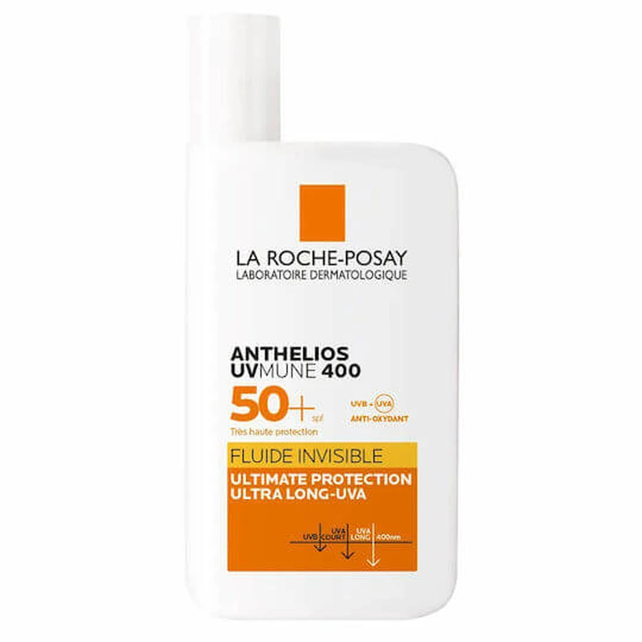 La Roche Posay Anthelios Uvmune 400 Onzichtbaar Vloeibaar Met Geur Zonnebescherming Gezichtscrème SPF50 50ml