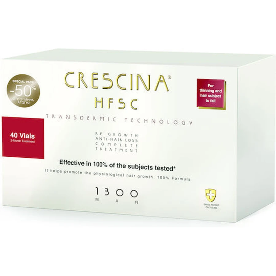 Labo Crescina Transdermic HFSC 1300 Haarampul tegen haaruitval voor mannen 40x3,5ml