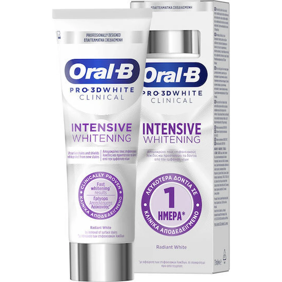 Pasta dentífrica Oral-B Pro 3D 3D White Clinical Radiant White 75 ml