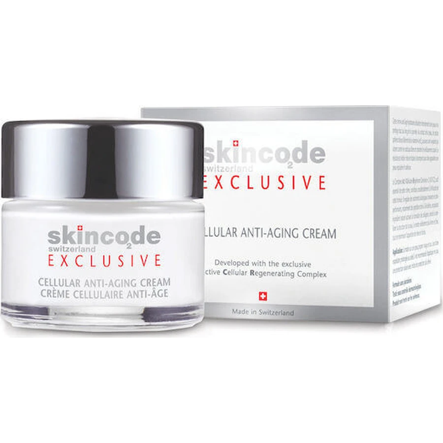 Skincode Exclusive 24-godzinny nawilżający, przeciwstarzeniowy i odbudowujący krem do twarzy z kwasem hialuronowym i peptydami 50ml: ceny i cechy