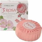 L' Erbolario 3 Rosa Sapone Profumato Jabón Corporal en Pastilla 100gr