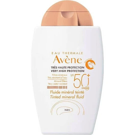 Eau Thermale Avène Fluide Mineral Teinte Wodoodporny mineralny krem do twarzy SPF50 z pigmentem 40ml: ceny i cechy