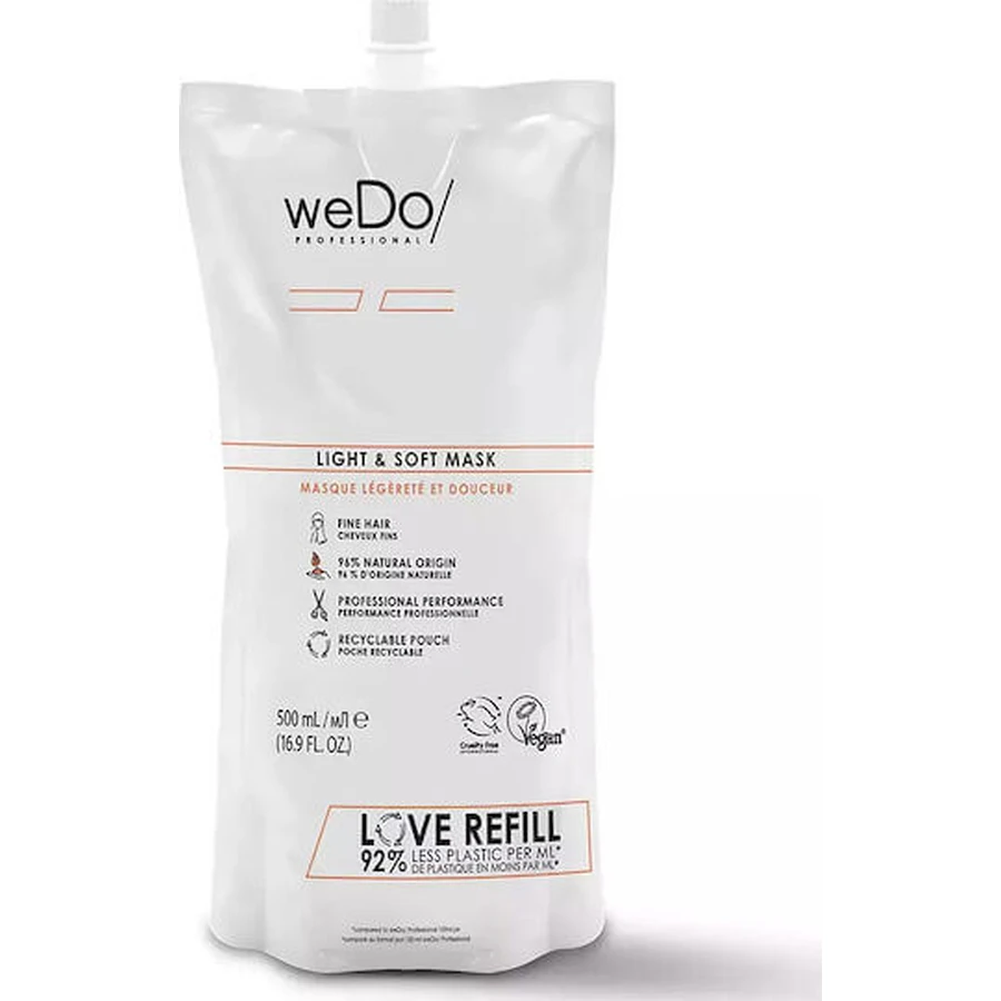 Wedo Professional Maschera leggera e morbida Maschera idratante per capelli 500ml