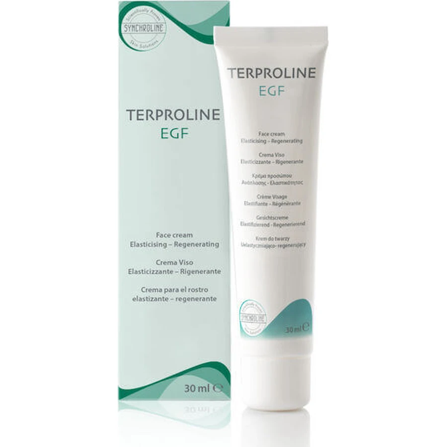 Synchroline Terproline EGF 24h feuchtigkeitsspendende und aufbauende Gesichtscreme mit Hyaluronsäure und Ceramid 30ml
