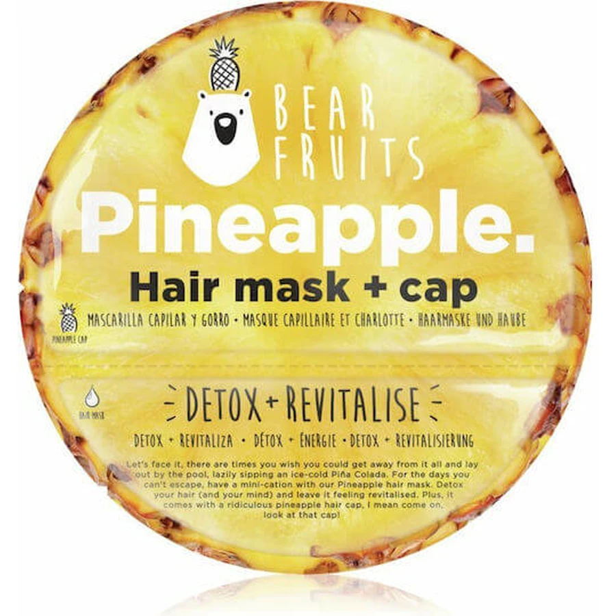 Bear Fruits Masque capillaire à l'ananas & 1 bonnet hydratant 20ml