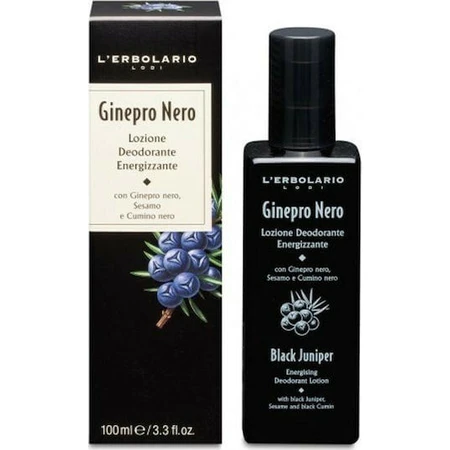L' Erbolario Black Juniper Natural Deodorant Spray Aluminum Free 100ml