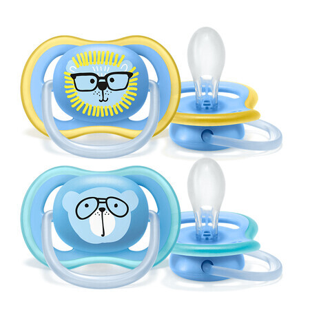 Ultra air soother set, Deco Zoo, Boys, 18 months +, 2 pcs, SCF349/14, Philips Avent