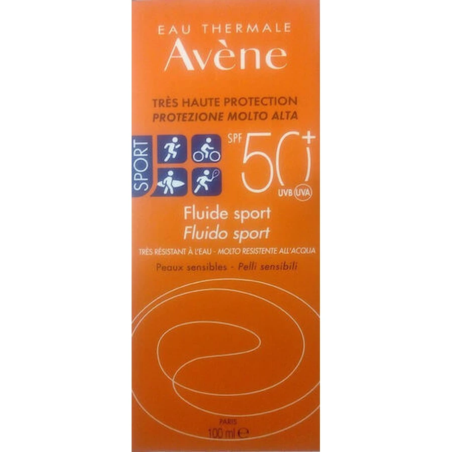 Eau Thermale Avène Fluid Sport Wodoodporny krem przeciwsłoneczny do twarzy i ciała SPF50 100ml: ceny i cechy