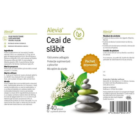 Slimming tea, 40 sachets, Alevia