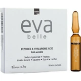 InterMed Eva Belle Peptid und Hyaluronsäure Feuchtigkeitsspendendes und Anti-Ageing Gesichtsserum mit Peptiden und Hyaluronsäure zur Entgiftung und Straffung 5x2ml