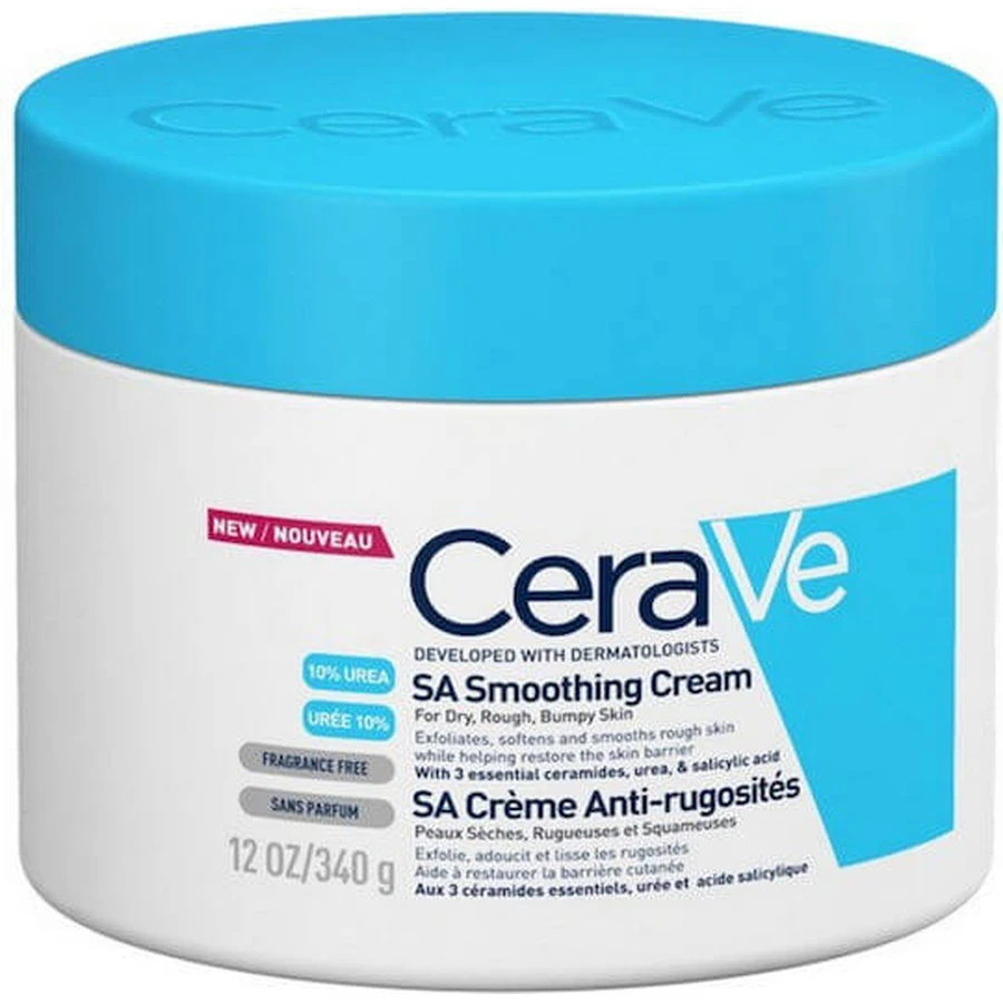 CeraVe SA Smoothing Cream Regenerierende Körpercreme mit Urea für trockene/sehr trockene Haut 340gr