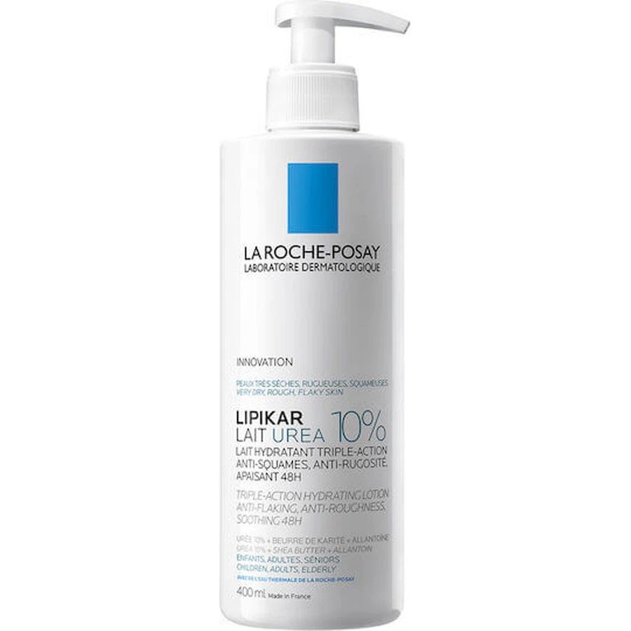 La Roche Posay Lipikar Urea 10% Lozione idratante per il corpo con Urea per pelli secche/molto secche e sensibili 400ml