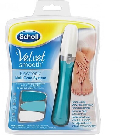 Système électronique de soin des ongles, Velvet Smooth, Scholl