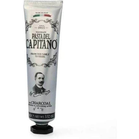 Pasta del Capitano Pastă de dinți cu cărbune activ și fără fluor pentru Albire 75ml