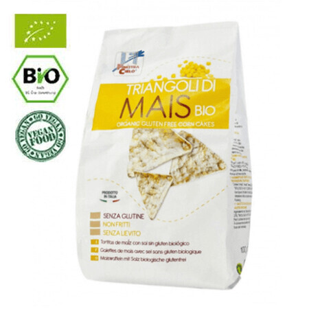 Snack triangular de maíz sin gluten Eco, 100 g, La Finestra Sul Cielo