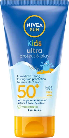 Nivea Sun Kids Ultra Protect & Play Waterproof Kinderzonnebrandcrème Emulsie SPF50 150ml