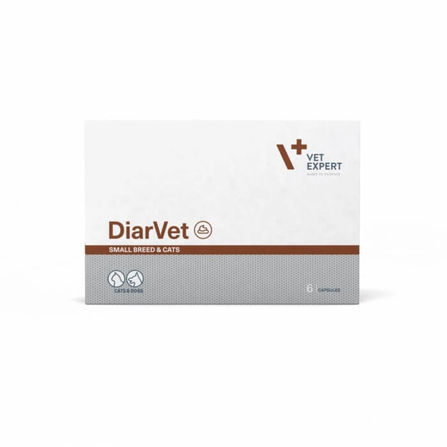 Sprijin rapid în gestionarea diareei la câini de talie mică și pisici, DiarVet Twist Off, Vet Expert, 6 capsule