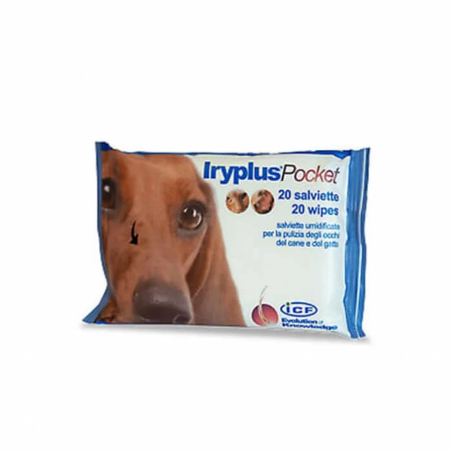 Iryplus Pocket, paquet de 20 lingettes humides pour chiens et chats