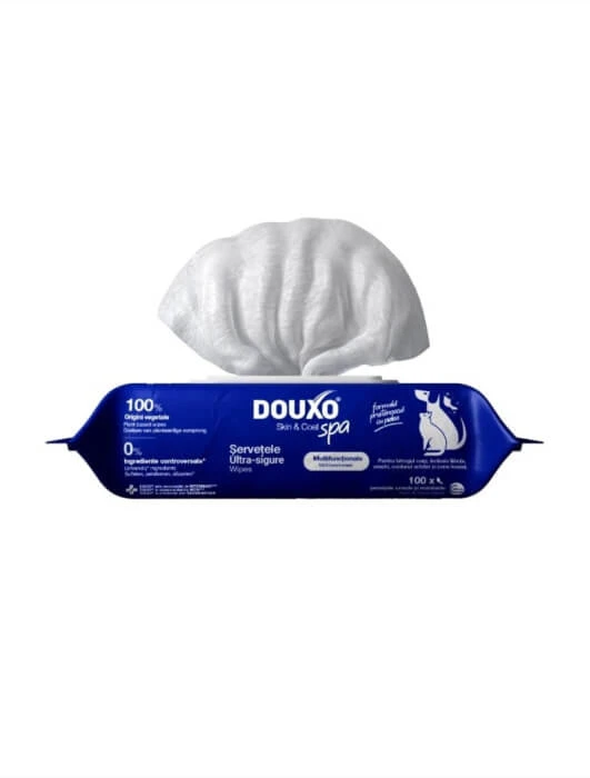 Douxo Spa vochtige doekjes voor honden en katten, 100 stuks, Ceva Sante
