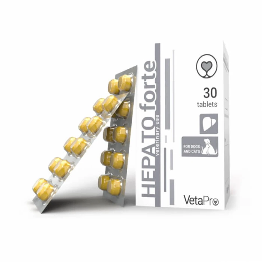 VETAPRO hepato forte 30tab/cut apoyo hepático para perros y gatos