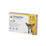 Simparica Caine 5 mg (1.3 - 2.5 kg), 3 tablets