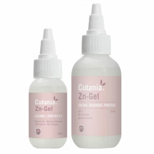 Dermatologische formule in gelvorm, met neutrale pH, verzachtende en ontsmettende werking CUTANIA Zn-Gel, VetNova, 30ml