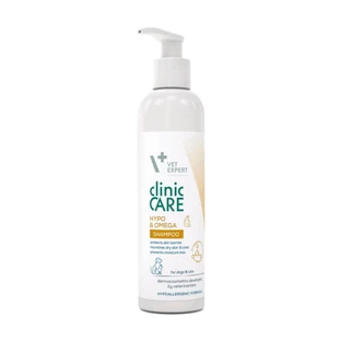 Vet Expert, Shampoo emolliente dermatocosmetico per cani e pisci CLINIC CARE HYPO &OMEGA, 250ml