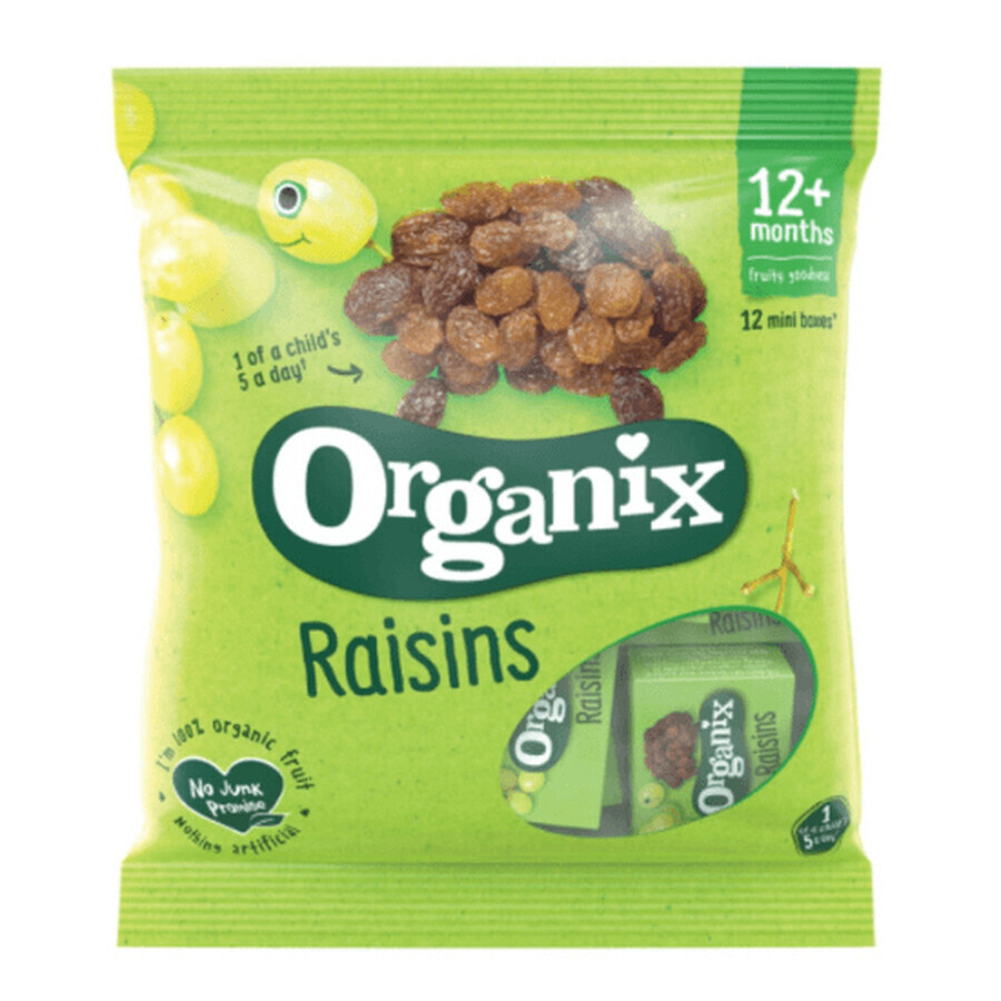 Biologische rozijnen, +12 maanden, 168 g, Organix