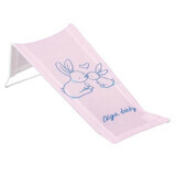 Soporte de baño con estructura de metal y funda de tela suave, Pink Rabbit, Tega Baby