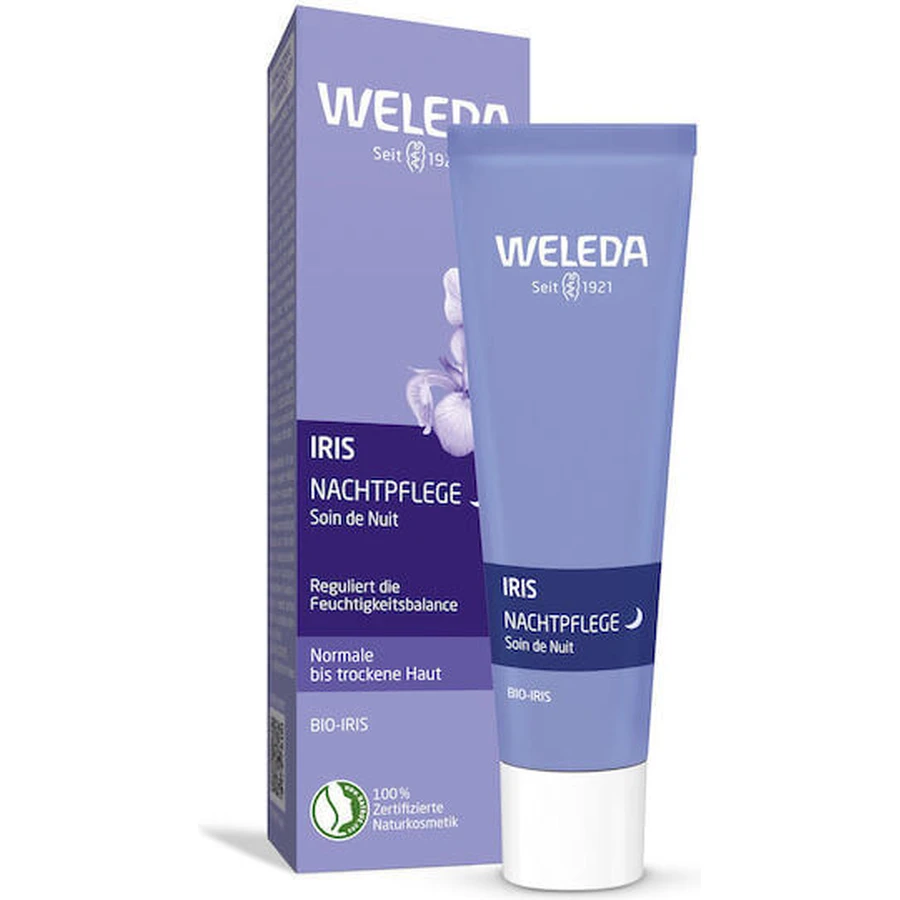Weleda Iris Cremă Hidratantă De Noapte Pentru Față 24h 30ml