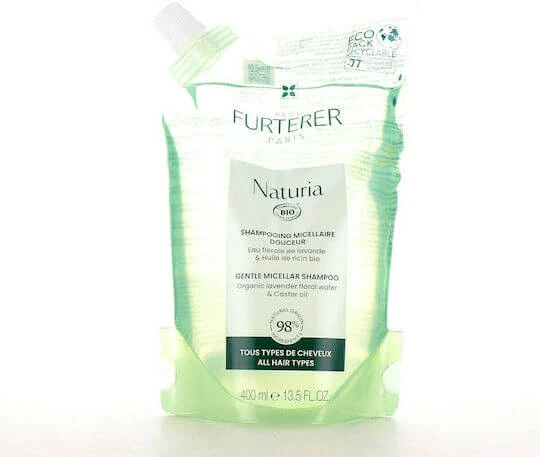 Rene Furterer Naturia Milde Micellaire Eco-Recharge Navulling Shampoo tegen haaruitval voor alle haartypes 400ml