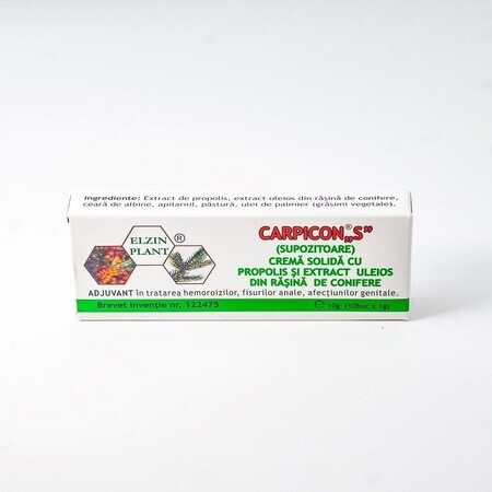 Suppositoire Carpicon S, 10x1,5 g, Elzin Plant