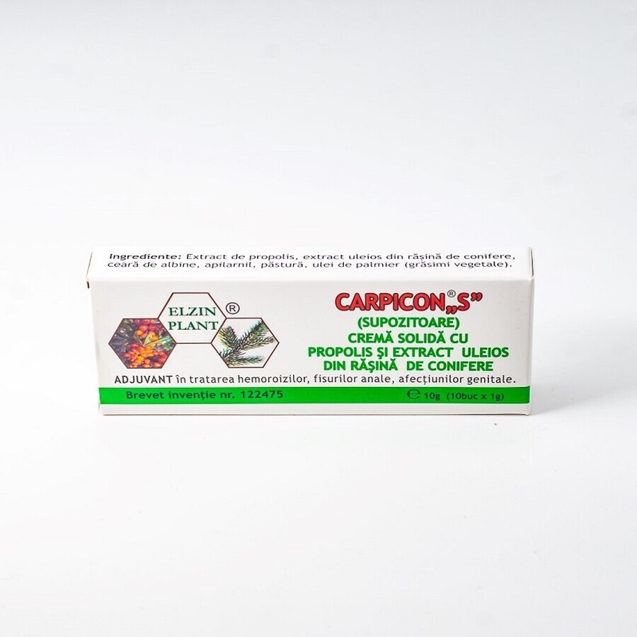 Suppositoire Carpicon S, 10x1,5 g, Elzin Plant