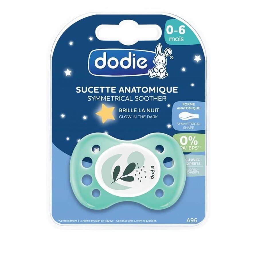 Suzeta anatomica Noapte cu luna plina, 0-6 luni, Dodie