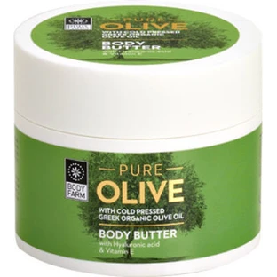 Bodyfarm Pure Olijfboter Hydraterende Body Moisturiser met Hyaluronzuur / Slagersmelk voor alle huidtypes 200ml