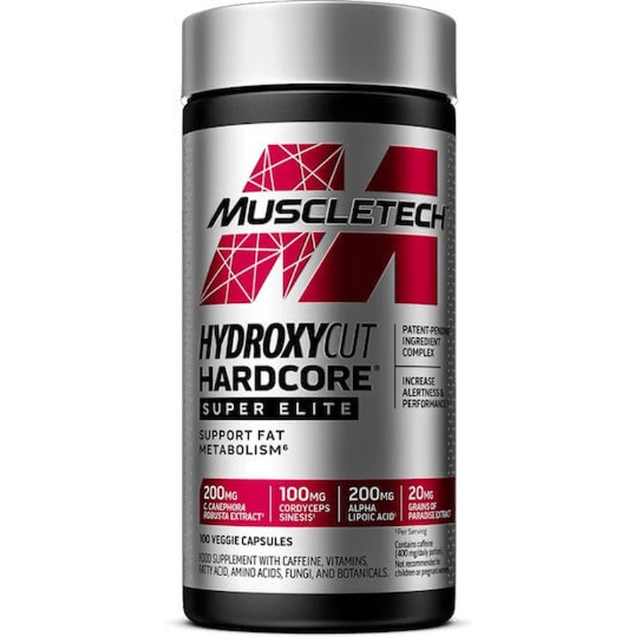 MuscleTech Hydroxycut Hardcore Super Elite 100 plantaardige capsules