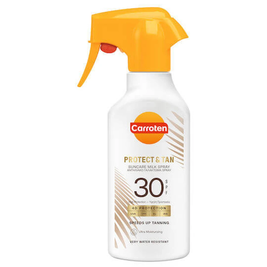 Carroten Protect & Tan Water Resistant Sunscreen Body Lotion SPF30 Spray Type 270ml