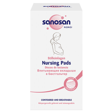 Breast protection pads, 30 pieces, Sanosan