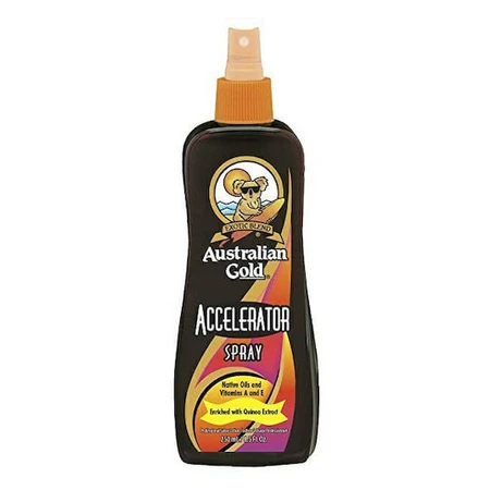 Australian Gold Acceleratore di abbronzatura intensa Spray resistente all'acqua Olio per il corpo da spiaggia 250ml