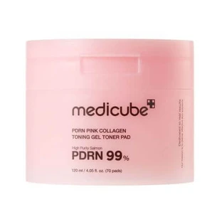 Toning schijven met roze PDRN en collageen, 70 stuks, Medicube