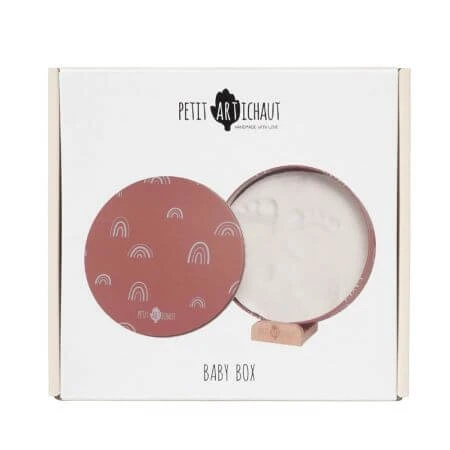 Regenboog Terracotta, Petit Artichaut Baby Voetafdrukdoosje