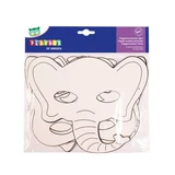 Set kleurmaskers van karton, dierenvormen, 16 stuks, Playbox