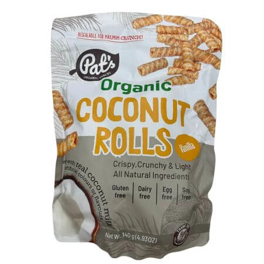 Frollini croccanti alla vaniglia e cocco biologici, 140 g, Pat's