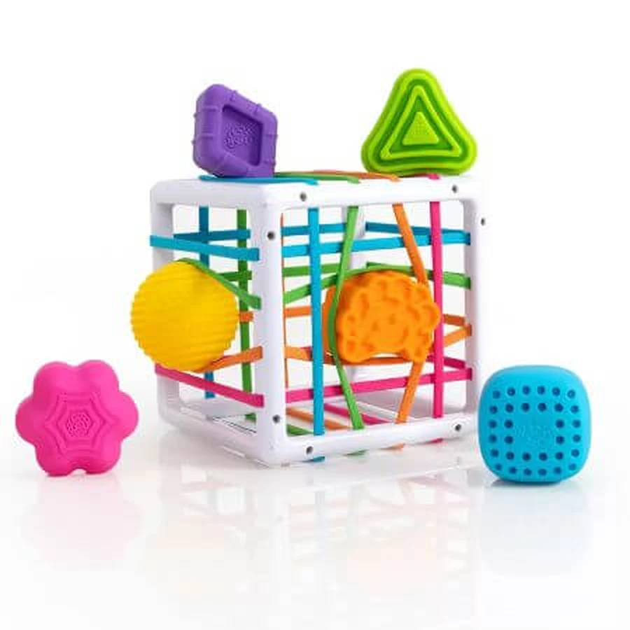 Cubo clasificador de formas blandas, +10 meses, Fat Brain