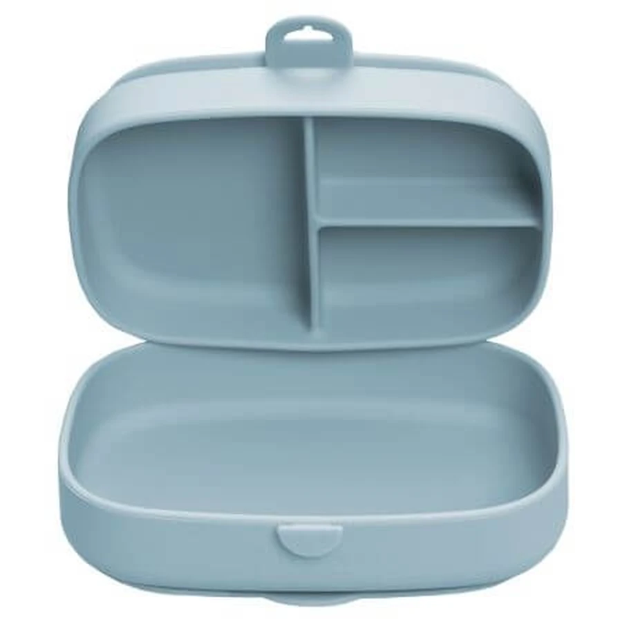 Compartmentalized silicone playpen with Magic Box suction cup, Aqua Blue, 6 months+, Appekids