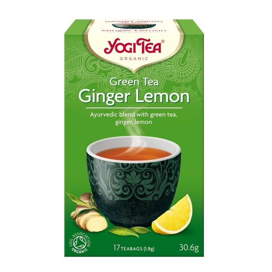 Ginger Lemon Tea, 17 sachets, Yogi Tea