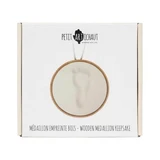 Baby vingerafdruk kit met rond houten frame, Petit Artichaut