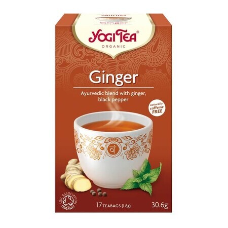 Ginger Tea, 17 sachets, Yogi Tea